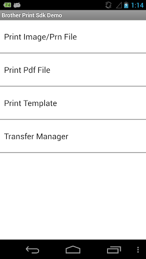 Brother Print SDK Demo Screenshot 0