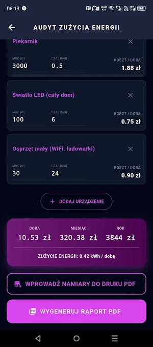 Kalkulator Energii - OhMEN.pl Screenshot 3