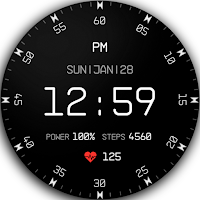 Minimal Watch Face Black X