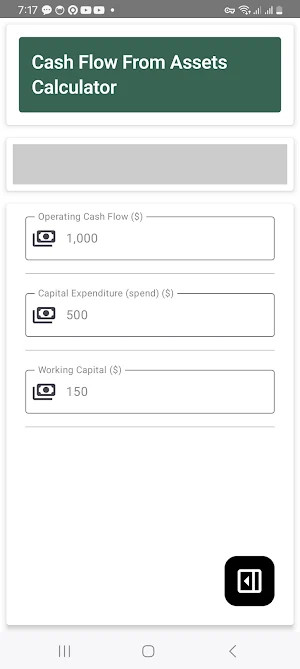 CFFA Calculator Screenshot 2