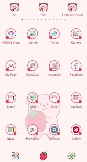 Strawbeary Theme +HOME Screenshot 2