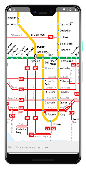 TORONTO SUBWAY STREETCAR MAP Screenshot 1