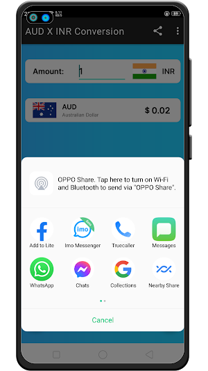 AUD to INR Conversion Screenshot 3
