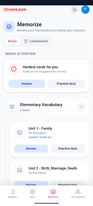 StreamLearn Screenshot 2