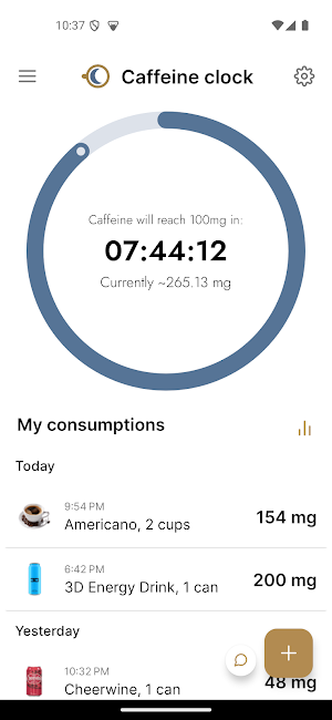 Caffeine Clock: Sleep better Screenshot 0