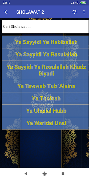 Sholawat Arabic Latin Audio Screenshot 1