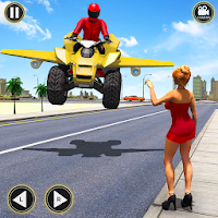 Modern Flying ATV Bike Simulator Taxi Driving Game