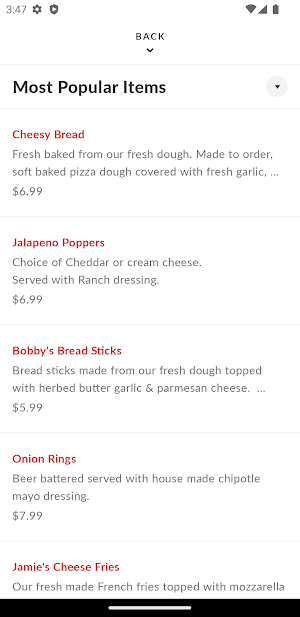 Josie's Pizza & Wings Screenshot 2
