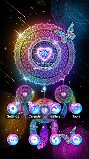 Rainbow Mandala - Wallpaper Screenshot 0