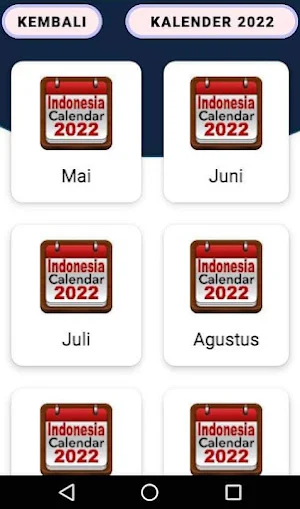 Kalender 2022 den daftar hari libur Indonesia. Screenshot 3