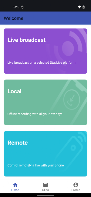 StayLive Broadcaster Screenshot 1