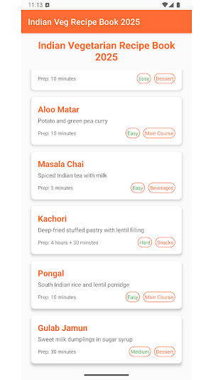 Indian Veg Recipe Book 2025 Screenshot 3