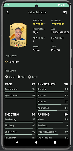 FC 25 Player Ratings Screenshot 1