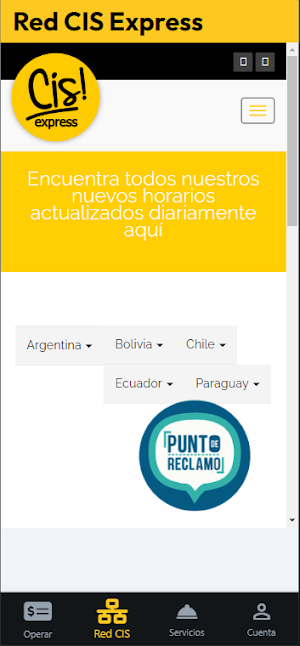 CIS Express APP Bolivia Screenshot 2