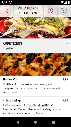 Villa Flores Restaurant Screenshot 2