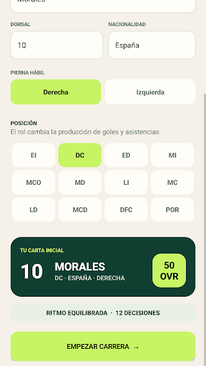 Legado: Carrera de Fútbol Screenshot 1