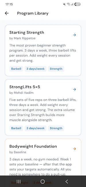 Baseline – Train. Log. Repeat. Screenshot 1