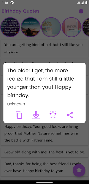 Birthday Quotes and Sayings Screenshot 0