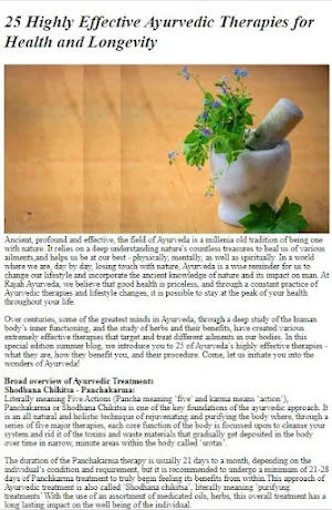 Ayurvedic Treatments Tips Screenshot 1