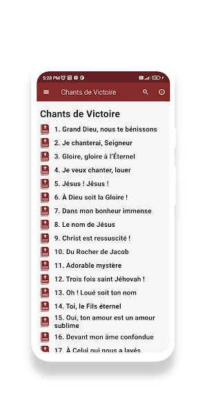 Chants de Victoire Screenshot 1
