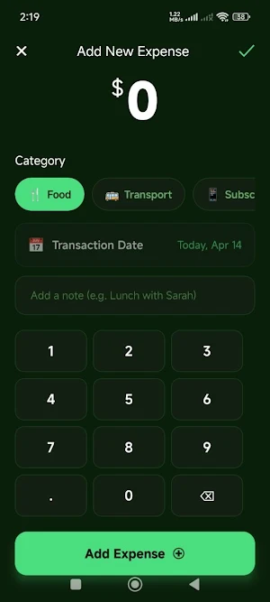 ExpenseTracker Screenshot 2