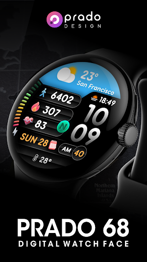 PRADO 68 Digital Watch Face Screenshot 0