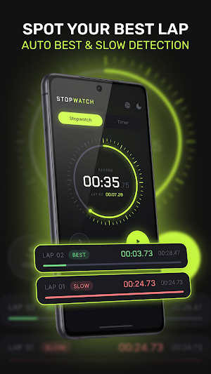 Stop Watch: Timer & Laps Screenshot 3