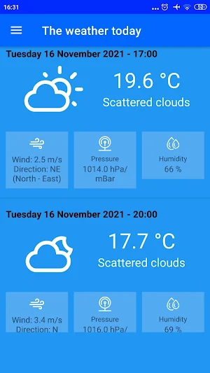 Weather Forecast Screenshot 1