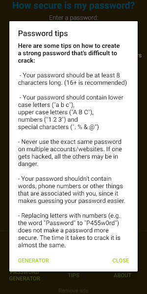 How Secure Is My Password? Screenshot 3