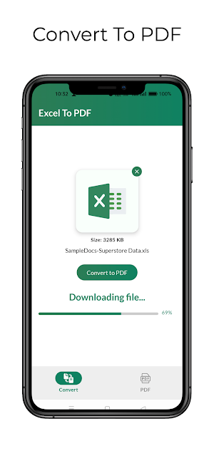 XLSX to PDF Converter Screenshot 1