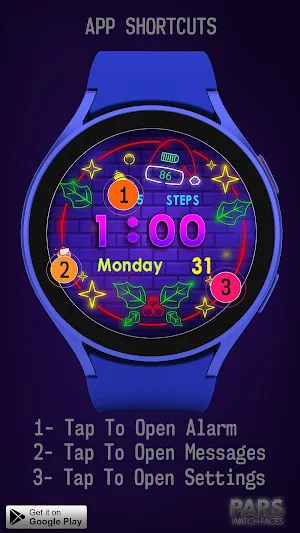 Pars Christmas Watch Face Screenshot 3