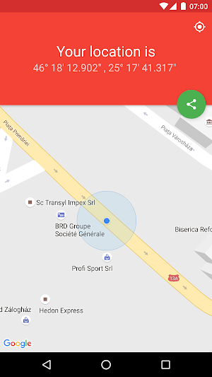 Share GPS Location Coordinates Screenshot 0