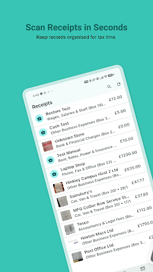 PocketReceipt: UK Tax Receipts Screenshot 0