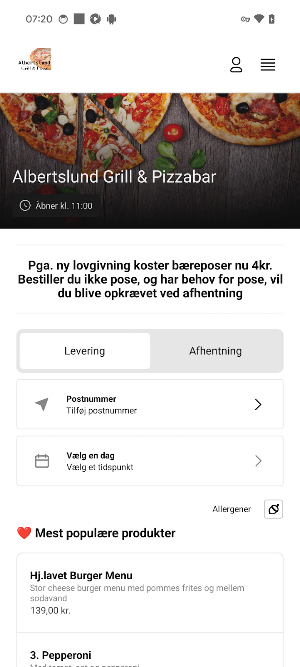 Albertslund Grill & Pizzabar Screenshot 2