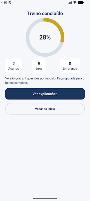 Simulado OAB Banco de Provas Screenshot 3