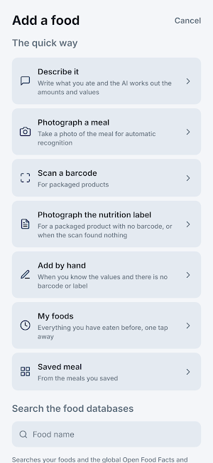 Balanza: photo calorie counter Screenshot 1