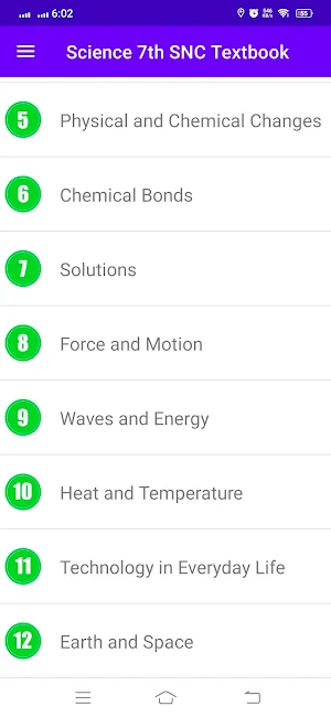Science Class 7th SNC Textbook Screenshot 0