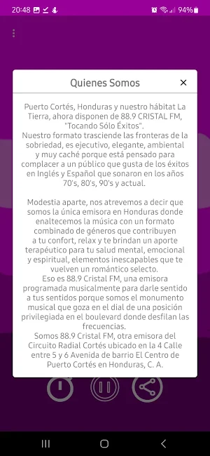88.9 CRISTAL FM Screenshot 2