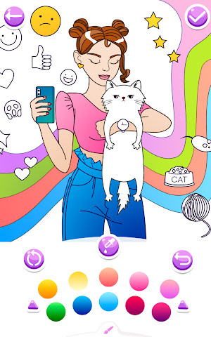 Color gradient fashion girl Screenshot 2