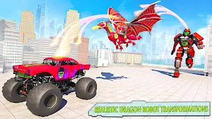 Futuristic Flying Dragon Robot War Game Screenshot 1