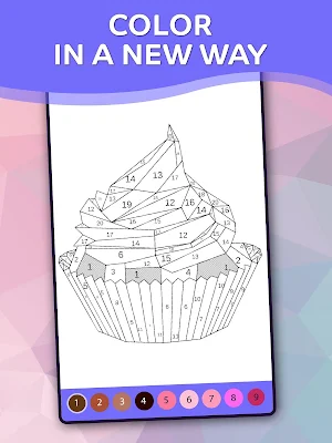 Polyart Coloring by Numbers Screenshot 1