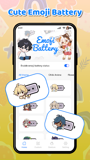 Cute Emoji Battery Widget Screenshot 0