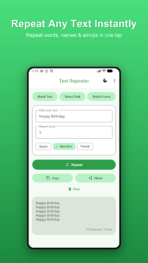 Text Repeater - Repeat & Copy Screenshot 0