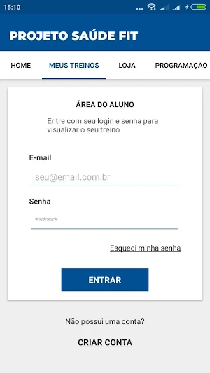 Projeto Saúde Fit Screenshot 2