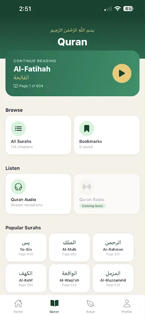 Zamzam: Prayer Times & Quran Screenshot 1