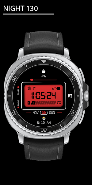 Night 130 - Digital Watch Face Screenshot 0