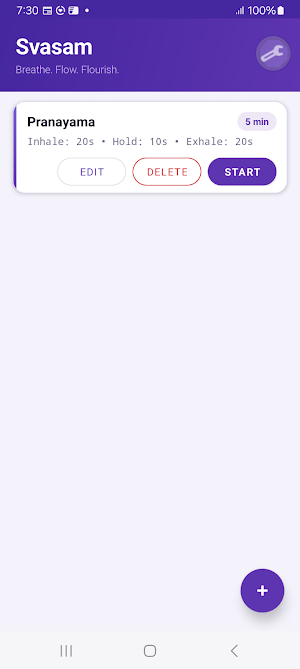 Svasam –Guided Pranayama Timer Screenshot 0
