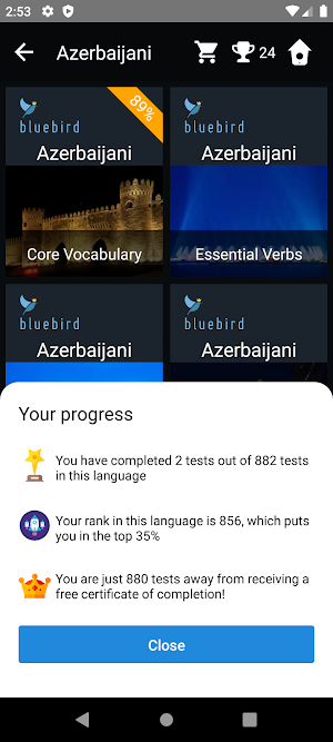 Azerbaijani Language Tests Screenshot 2