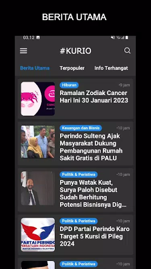 KurioNews: Lengkap & Akurat Screenshot 0