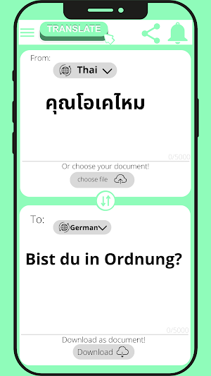 German - Thai Translator Screenshot 2